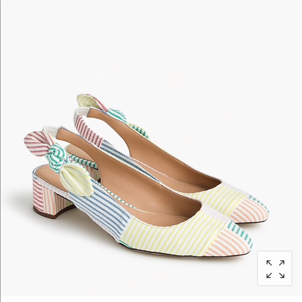 JCREW slingback seersucker sandals
